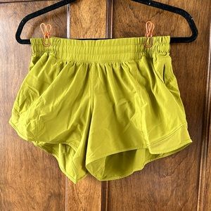 Lululemon shorts - please see photos for measurements- chartreuse in color.